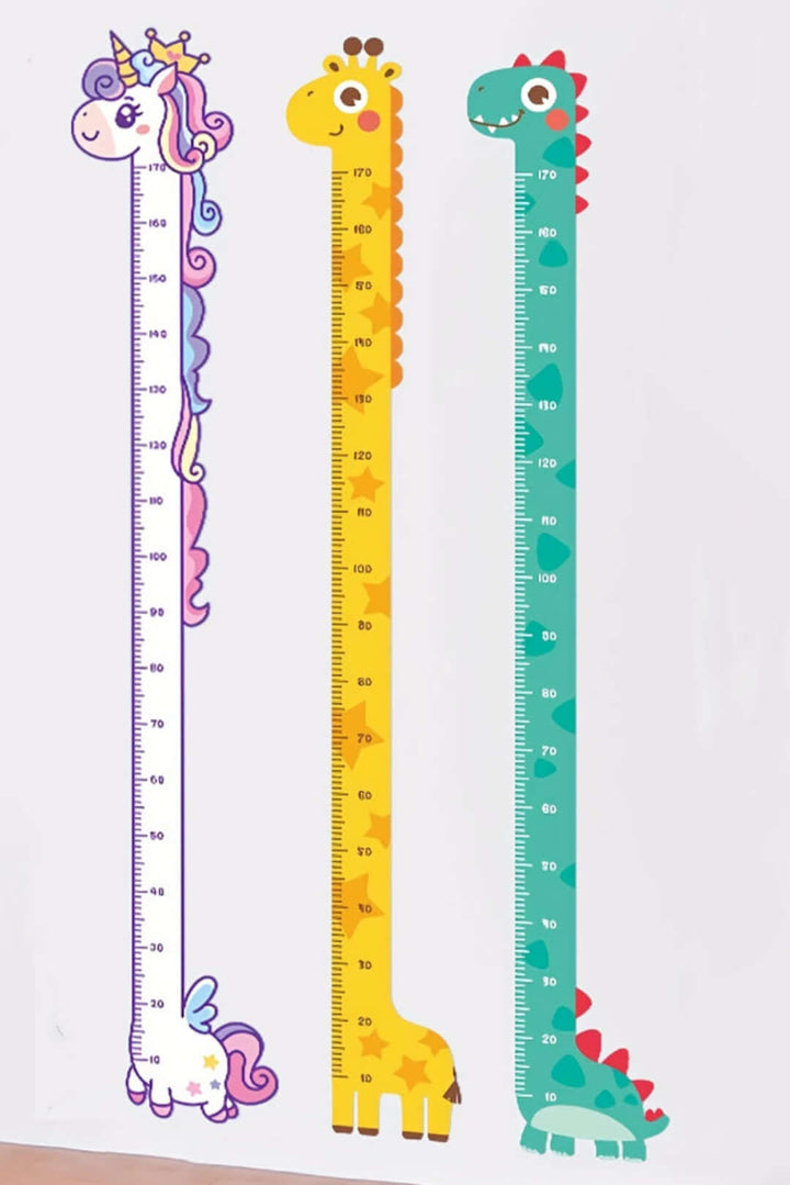 Unicorn Giraffe Dinosaur Baby Height Growth Chart Wall Sticker