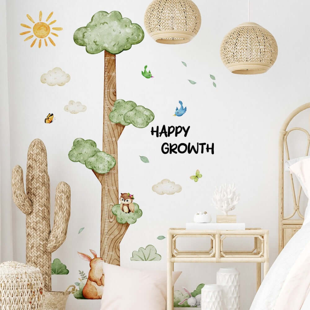 Height Chart Wall Decals Tree Growth Chart Stickers for Kids
